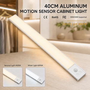 Smart Human Body Sensing Modern Magnetic Mount Cabinet <b>Light</b> Strip Rechargeable LED Wardrobe Lamp Touch Dimmer Warm/Cold White - Product Image 1
