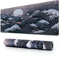 Tapis de jeu Sea Wave grand tapis de souris personnalisé en néoprène antidérapant tapis de clavier PC d'usine tapis de souris de jeu en caoutchouc Anime pour bureau à domicile