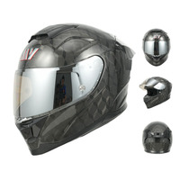 Casques de Moto Intégraux en Gros Certifiés DOT, Design Modulable en Fibre de Carbone avec Double Visière
