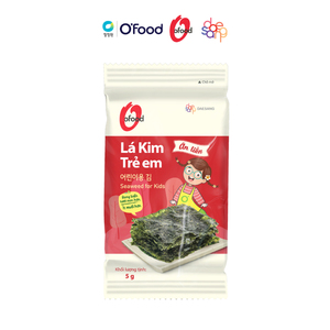 Algas O'Food para Niños, Bajas en Sodio y Nutritivas - 5g x 3 Paquetes, Algas Coreanas Asadas y Sazonadas, Venta al Por Mayor - Product Image 4