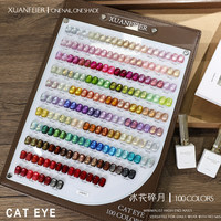 XUANFEIER 2026 Nouveau Kit de Gel Ongles Effet Œil de Chat Multicolore 100 Couleurs Haute Qualité Longue Durée Non Toxique Gel UV pour Salon Vente en Gros