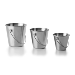 Cubo de acero inoxidable - cubo de 7,50 cm, ideal para almacenamiento, resistente, fácil de limpiar y duradero, perfecto para - Product Image 1