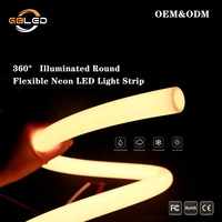 Tube néon LED flexible en silicone, étanche IP67, 24V, Ra90, garantie 3 ans, dimmable, éclairage à 360 degrés, pour usage hôtelier
