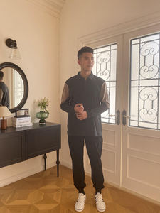 Chemises pour hommes personnalisées de haute qualité à manches courtes, motif uni, anti-plis, coupe ajustée, en jersey de coton durable, vente en gros - Product Image 2