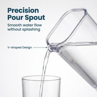 Carafe à eau en PC de qualité alimentaire sans BPA, pour infusion à froid, anti-fuite, pliable, pour petit appartement, maison, café