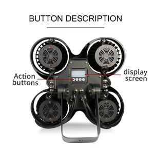 Iluminación Profesional, Luz Cegadora de Escenario con 4 Ojos LED Cálidos y Fríos, Luz Cegadora para Audiencia DMX512 - Product Image 4