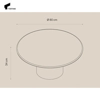 Tostone nouveau Design Beige naturel travertin rond pierre Table basse pour Villa salon hôtel bureau décoration