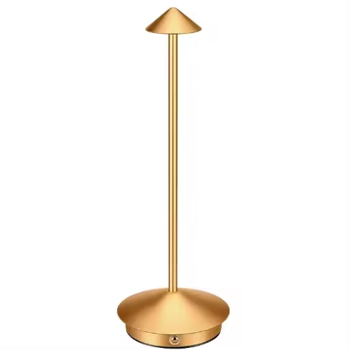 Hot Sale Golden Small Portable Outdoor LED Desk Night Light Dimmable Bar Lamp in Aluminum Cordless Led Table Lamp