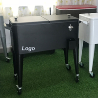 Chariot à fenêtre avec Logo personnalisable, pour boisson, bière, boissons, bière, modèle 7l/80QT, glacière pour véhicule, pour fête en plein air, pique-nique, Camping