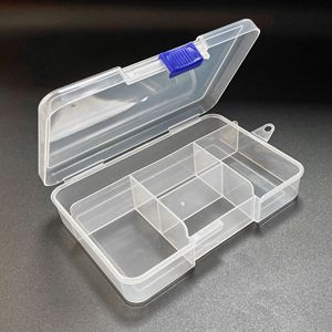 Caixa Organizadora Plástica Pequena de 5 Compartimentos 14.3*9*3.1 cm para Miçangas, Arte em Unhas, Joias, Ferragens e Pedras - Product Image 1