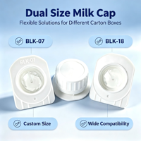 Capuchon de fermeture en plastique écologique de qualité alimentaire pour cartons de lait et de jus, étanche et durable pour l'industrie de l'emballage aseptique des boissons