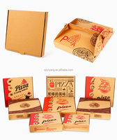 YIYANG – boîtes à Pizza en papier Kraft rond, en carton, avec L, 12, 14, 15, 18 pouces, 35Cm, emballage en carton ondulé pour frites et hamburgers, vente en gros