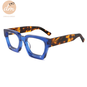 1439 Chất lượng cao cổ điển dày vuông 3 + 2 bản lề unisex handmade Acetate kính quang học khung - Product Image 1