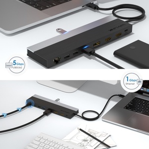 Wavlink <b>USB</b> 3.0 Universal Laptop <b>Docking</b> <b>Station</b> <b>Docking</b> <b>Station</b> WL-UMD08 - Product Image 3