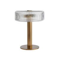 Lampe de bureau LED carrée moderne AC E14 avec abat-jour en verre, lampe de table décorative à intensité variable pour chambre à coucher