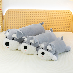 Peluche réaliste Schnauzer en gros, jouet en peluche détaillé en coton PP, collection de cadeaux en peluche chien de haute qualité - Product Image 2
