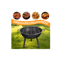 Barbecue portable d'extérieur au charbon de bois, argenté, taille personnalisable, en fer, pour camping, cuisson, étanche, antiadhésif, facile à utiliser, avec accessoires