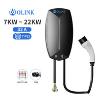 Cargador de Vehículos Eléctricos LYixr de 11kW AC, Compatible con GB/T, 32A/380V, IP55 Resistente a la Intemperie, Certificado CE, Nuevo para Hogares Chinos