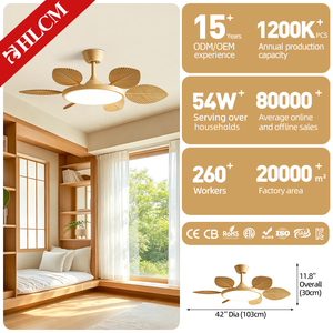 Ventilateur de plafond LED haut de gamme de 42 pouces à 6 pales avec moteur DC, télécommande, CRI 90, 6 vitesses, fonctionnement silencieux, personnalisable - Product Image 5