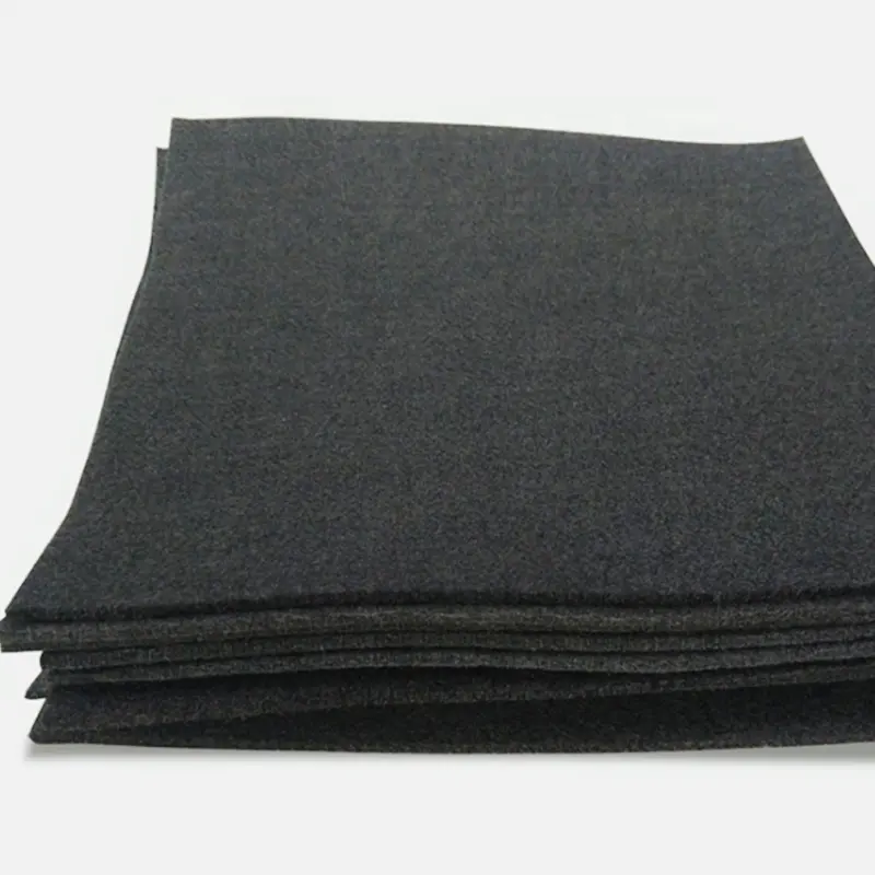 Rolled Activated Carbon Fiber Felt Carbon Fabrics 160-200gsm Black Needled Felt Material For Electronic Industry And Energy Area