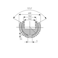 Profilé LED léger en aluminium pour bande LED, canal LED suspendu, profilé rond en aluminium pour LED commerciales