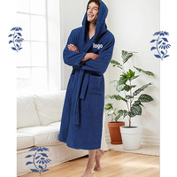 Soft Unisex Custom Logo Hotel Bathrobe Extra Large Terry Bathrobe Breathable 100% Cotton Bathrobe Hotel Women Poly Bag Man