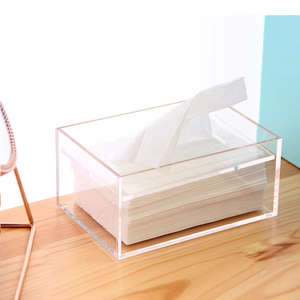 Akrilik doku kutusu ev oturma odası masaüstü kağit kutu basit yaratıcı şeffaf doku kutusu - Product Image 1