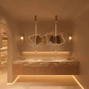 <span class=keywords><strong>Lavabo</strong></span> de mano en terrazas de mármol blanco grabado de lujo para baño de diseño moderno <span class=keywords><strong>Lavabo</strong></span> de baño montado en la pared con acabado pulido Premium - Product Image 3