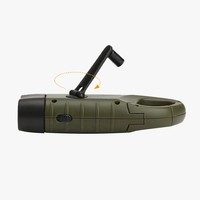 Lampe Torche LED d'Urgence Rechargeable à Manivelle, Résistante à l'Eau IP54, Lumière Zoomable pour Camping et Randonnée