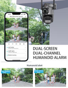 كاميرا منزلية ذكية خارجية بدقة 6 ميجابكسل مع عدسة مزدوجة وتتبع بالذكاء الاصطناعي وكشف الحركة وصوت ثنائي الاتجاه وتخزين سحابي واتصال واي فاي وزاوية واسعة - Product Image 3