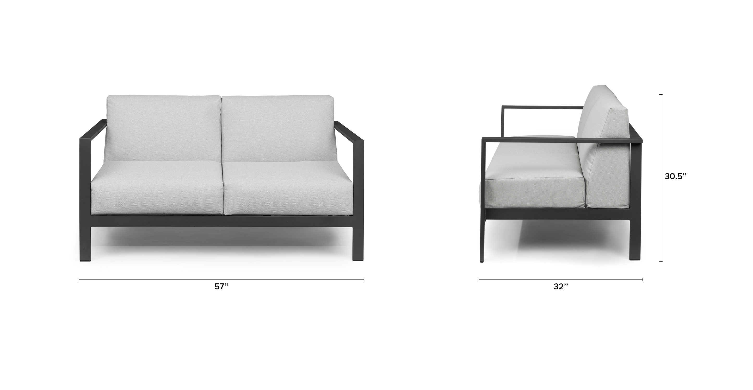 simple design loveseat outdoor sofa chair outdoor furniture aluminum garden sofa chairs