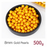 Essbare Zuckerperlen 500g Lebensmittelqualität Kuchendekoration Kugeln Weiß Goldfarben 2-14mm Backzutaten für Kuchen Cupcake