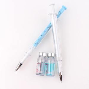 Jeringa de Plástico de Color al por Mayor, Modelo 0.38MM, Bolígrafo de Tinta Negra Neutra para Estudiantes, Papelería, Médicos y Enfermeras - Product Image 5