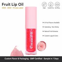 Private Label Fruitgeurende Lip Olie High Shine Glans Lip Glow Tint Hydraterende Lipgloss Aangepaste Logo Groothandel Lage MOQ