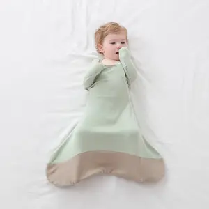 Grote Ruimte Comfortabele Baby Slaap Zak Geschikt Voor Winter Baby Geknoopte Jurk Korte Mouwen Baby Slaapzak Voor Pasgeboren