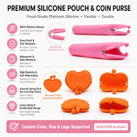 Sac cosmétique portable en silicone ODM, porte-pinceaux de maquillage, trousse de toilette étanche, clip à ressort, 26,5 cm, pour femmes et filles