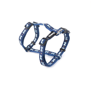 Yommy Pet <b>Harness</b> Blue Bones Pattern 56-81cm Adjustable <b>Dog</b> Chest Back Support - Product Image 3