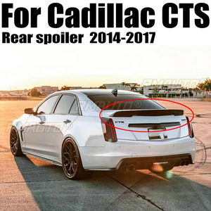 Alerón Trasero de Fibra de Carbono Real CTS para Maletero de Cadillac CTS Sedán 4 Puertas I4 2014 2015 2016 2017 Estilo Deportivo CTS-V - Product Image 1