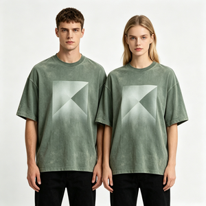 Camiseta Oversize para Hombre con Tecnología DTG, Lavado Ácido, 100% Algodón, Logo Personalizado, Estilo Urbano, Hombros Caídos - Product Image 2