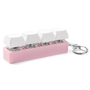 Cute PU Mechanical Keycap <b>Keychains</b> Stress Relief Keyboard Keyring <b>Fidget</b> Decompression Toys Clickers Unisex VN Wholesale - Product Image 5