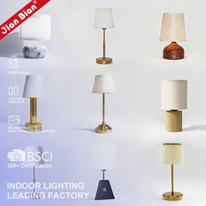 Gift Customization Luxury Classic European Restaurant Wedding Decor LED Touch Rechargeable Fabric Lampshade Cordless <strong>Table</strong> <strong>Lamp</strong> - Product Image 1