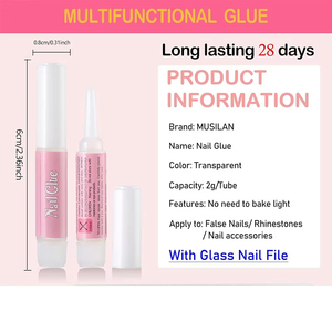 Gran oferta, prensa Artificial acrílica en puntas de uñas, Mini 2G, pegamento para uñas, decoración de arte falso, Gel de belleza a granel para uñas - Product Image 3