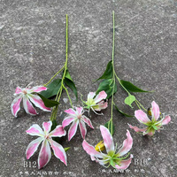 LO-624 Großhandel Rosa Künstliche Blumen Faux Lilien Tulpen Orchideen Dekorative Blumen für Hochzeit und Heimdekoration