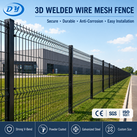Clôture en fil de fer soudé courbé 3D, galvanisé et revêtu de PVC, pour bâtiments de jardin, fournitures extérieures en métal