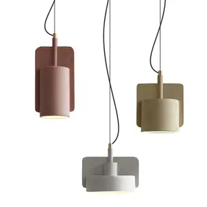 Lâmpadas de lâmpadas nórdicas modernas, lâmpada pingente cinza para iluminação do cimento, decorativa de interiores