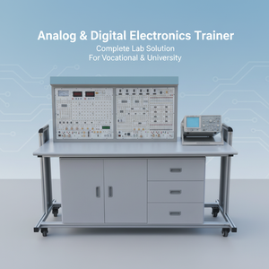 Nouvel équipement complet de laboratoire électronique métallique pour l'enseignement universitaire : banc de formation complet pour circuits analogiques et numériques - Product Image 1