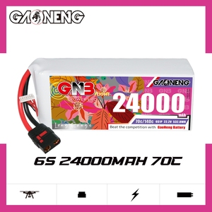 GNB240006S70A 6s 22.2V 24000mAh 70C 140C 300วงจร LiCoO2แบตเตอรี่ Lipo สำหรับแข่งเฮลิคอปเตอร์ FPV 25C การเกษตร - Product Image 2