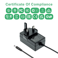 Adaptateur d'alimentation UK Plug 15V 2.4A 36W avec approbation CE GS ROHS REACH pour l'affichage du moniteur de pistolet de massage
