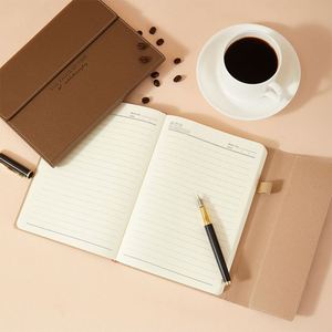 Libreta de Cuero PU de Alta Gama, Tamaño A5, con Tres Pliegues, Nueva Libreta de Negocios para Reuniones de Oficina, Simple, con Portaplumas - Product Image 3