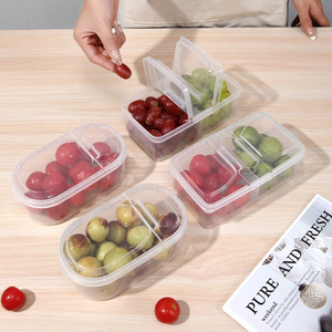 Food Storage Container Rectangle Plastic Lid Portable For Children Fruit Box Refrigerator Safe - Product Image 2